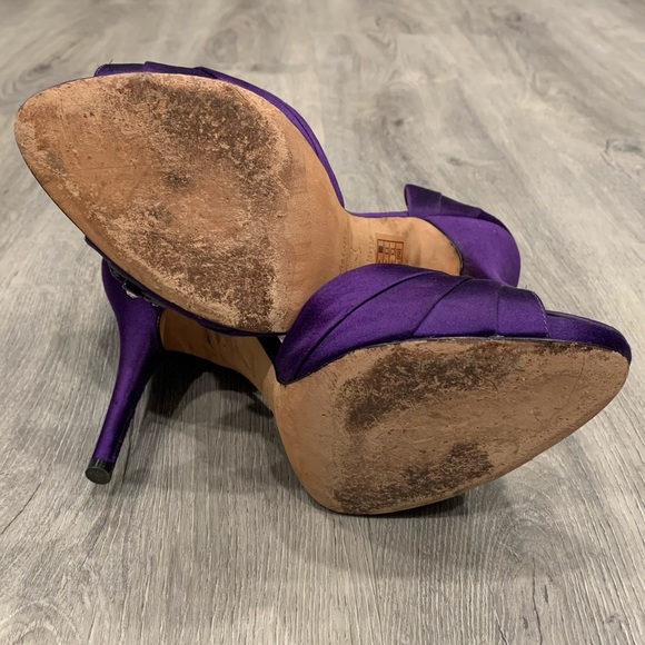 Marciano Formal Purple & Silver Open-Toe Heels with Jewel Design - Picture 5 of 5